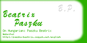 beatrix paszku business card